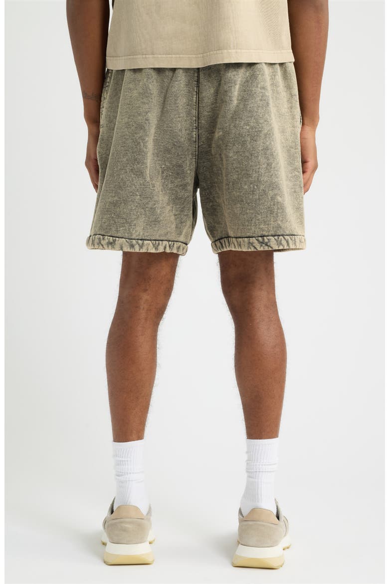 Classic Cotton Fleece Shorts, Alternate, color, SULPHUR BLACK CLOUD WASH