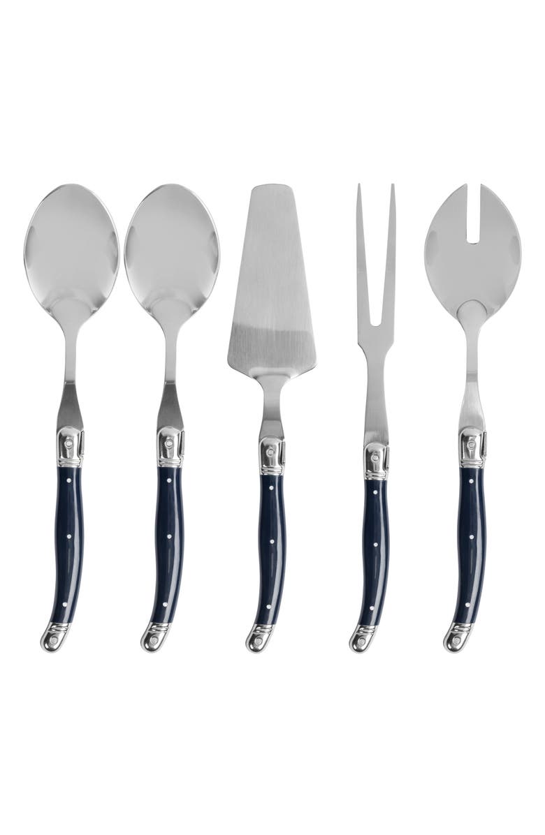 FRENCH HOME Laguiole Hostess 5-Piece Serving Set, Main, color, Navy