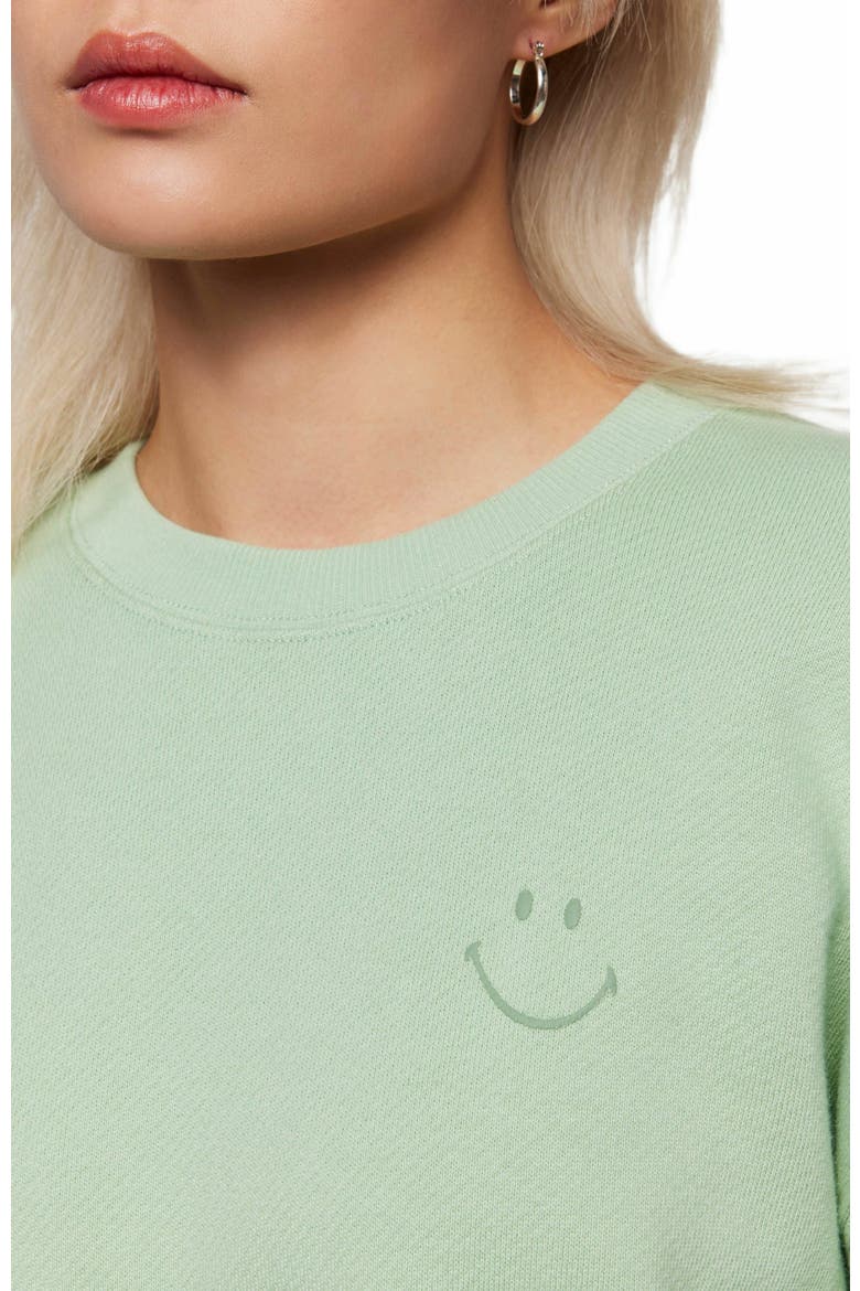 Smiley Connections Crewneck, Alternate, color, GREEN