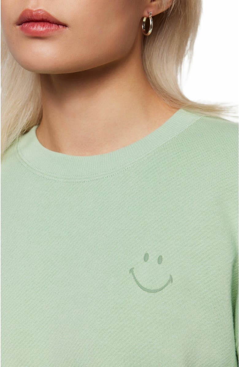 Samii Ryan Smiley Connections Crewneck, Alternate, color, Green