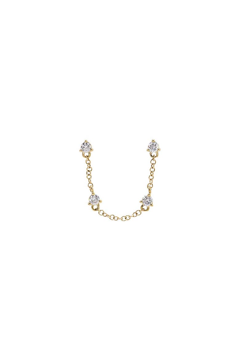 Diamond Multi Stone Double Chain Stud Earring 14K, Main, color, 14K Gold