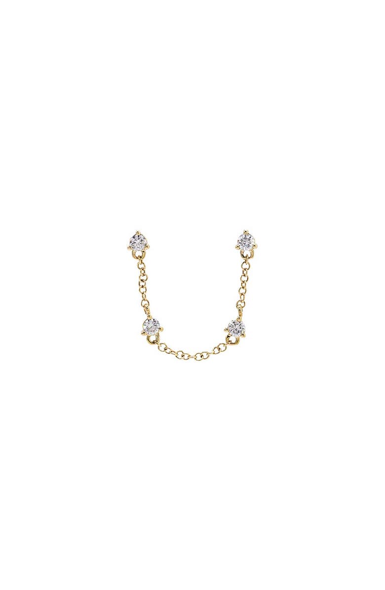 BY ADINA EDEN Diamond Multi Stone Double Chain Stud Earring 14K, Main, color, 14K Gold
