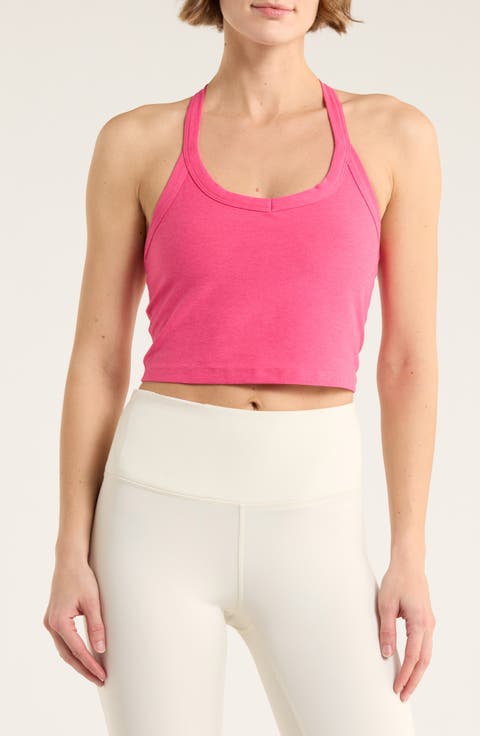 Space Dye On the Up Crop Tank