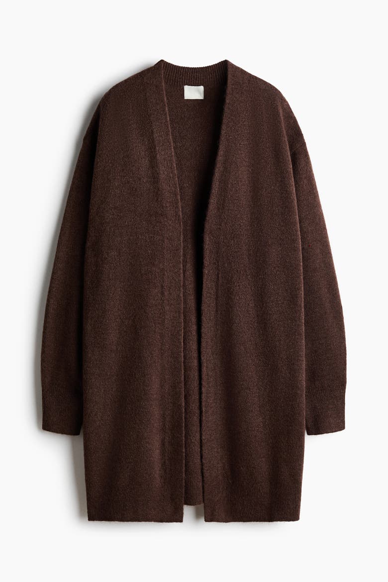 Long Cardigan, Alternate, color, Dark taupe