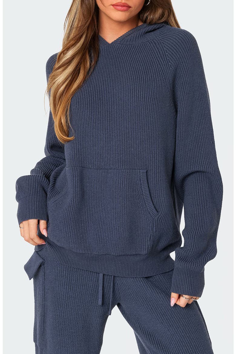 Wynter Oversize Sweater Hoodie, Main, color, BLUE