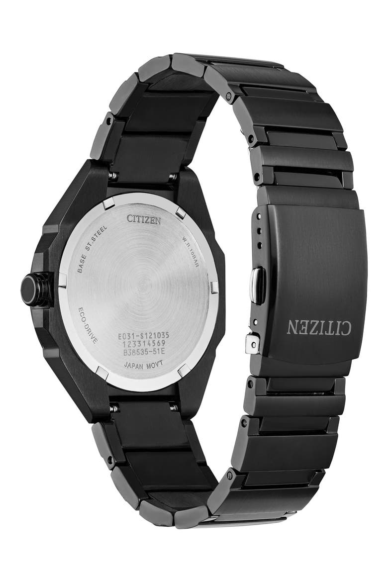 Eco-Drive Bracelet Watch, 41mm, Alternate, color, BLACK