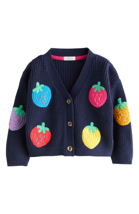 Kids' Embroidered Fruit Cardigan (Baby & Little Kid)