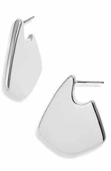 Open Edit Rounded Triangular Drop Earrings
