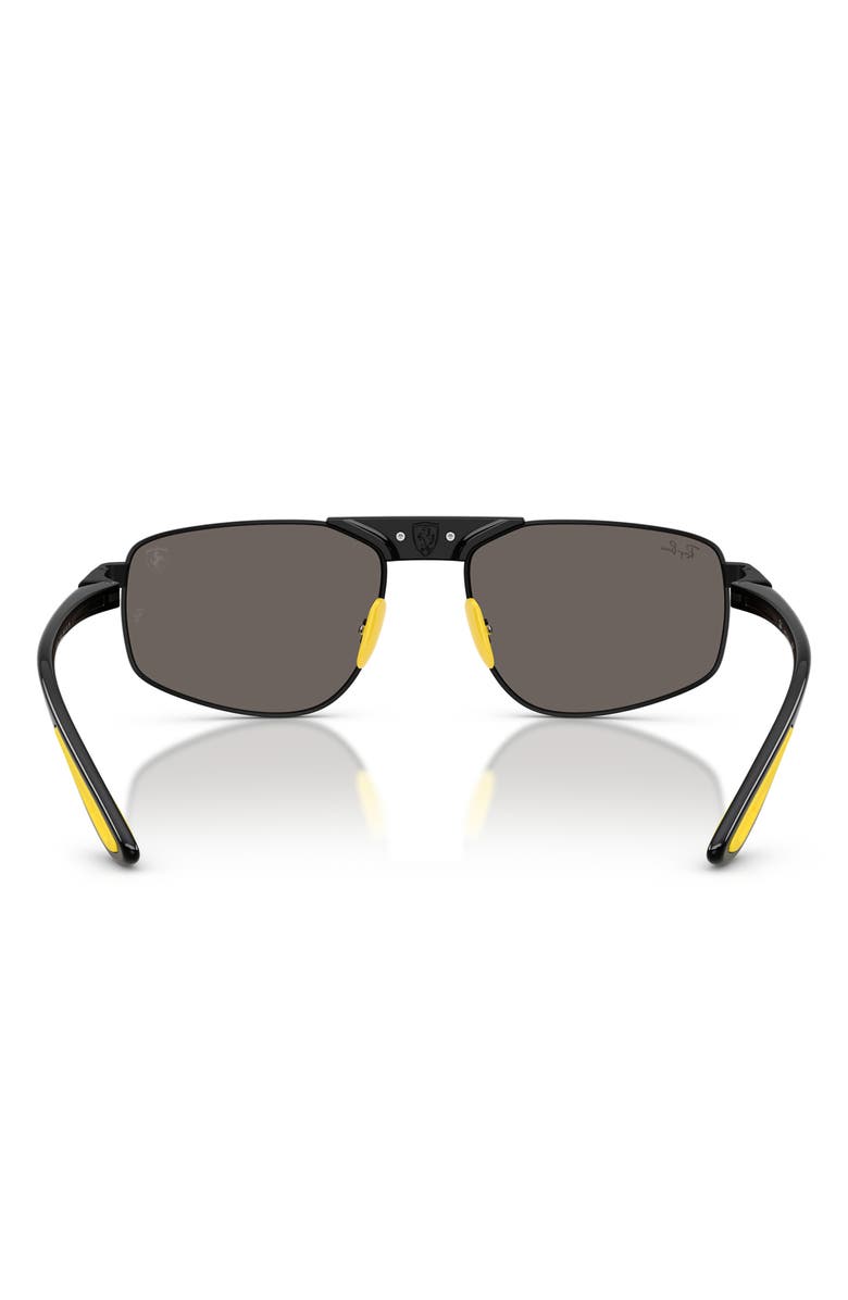 Ray-Ban 58mm Ferrari Irregular Sunglasses, Alternate, color, Matte Black / Dark Grey