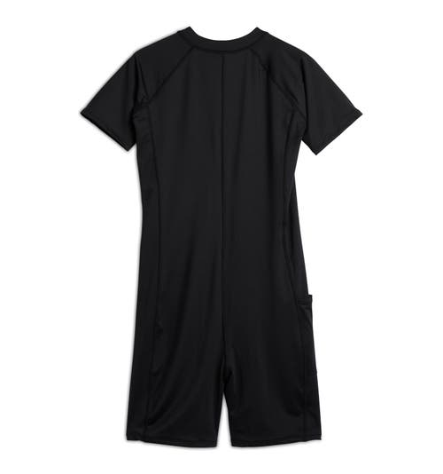 Tomboyx 6-inch Short Sleeve Swim Unisuit In Black