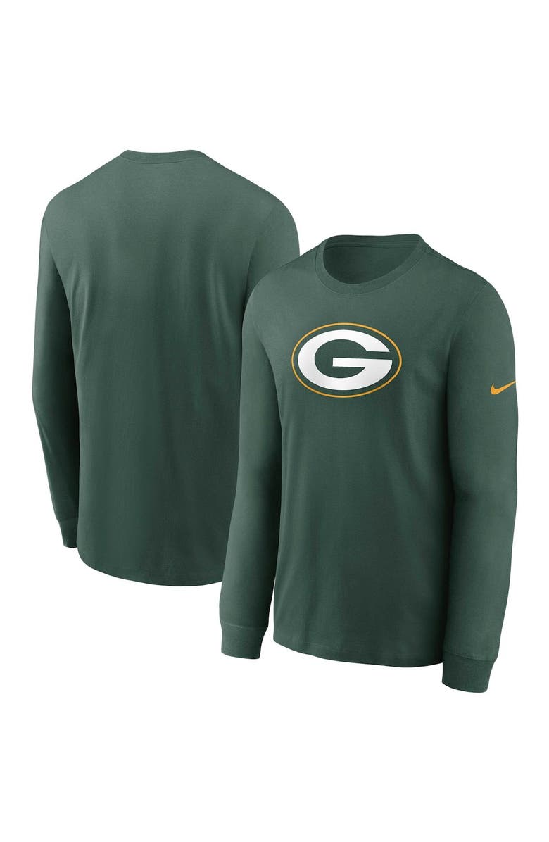 Nike Men's Nike Green Green Bay Packers Primary Logo Long Sleeve T-Shirt, Main, color, Green