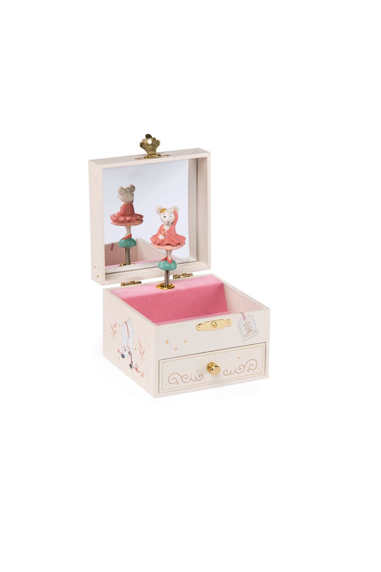 Dancing Mouse Musical Jewelry Box, Main, color, OFF WHITE