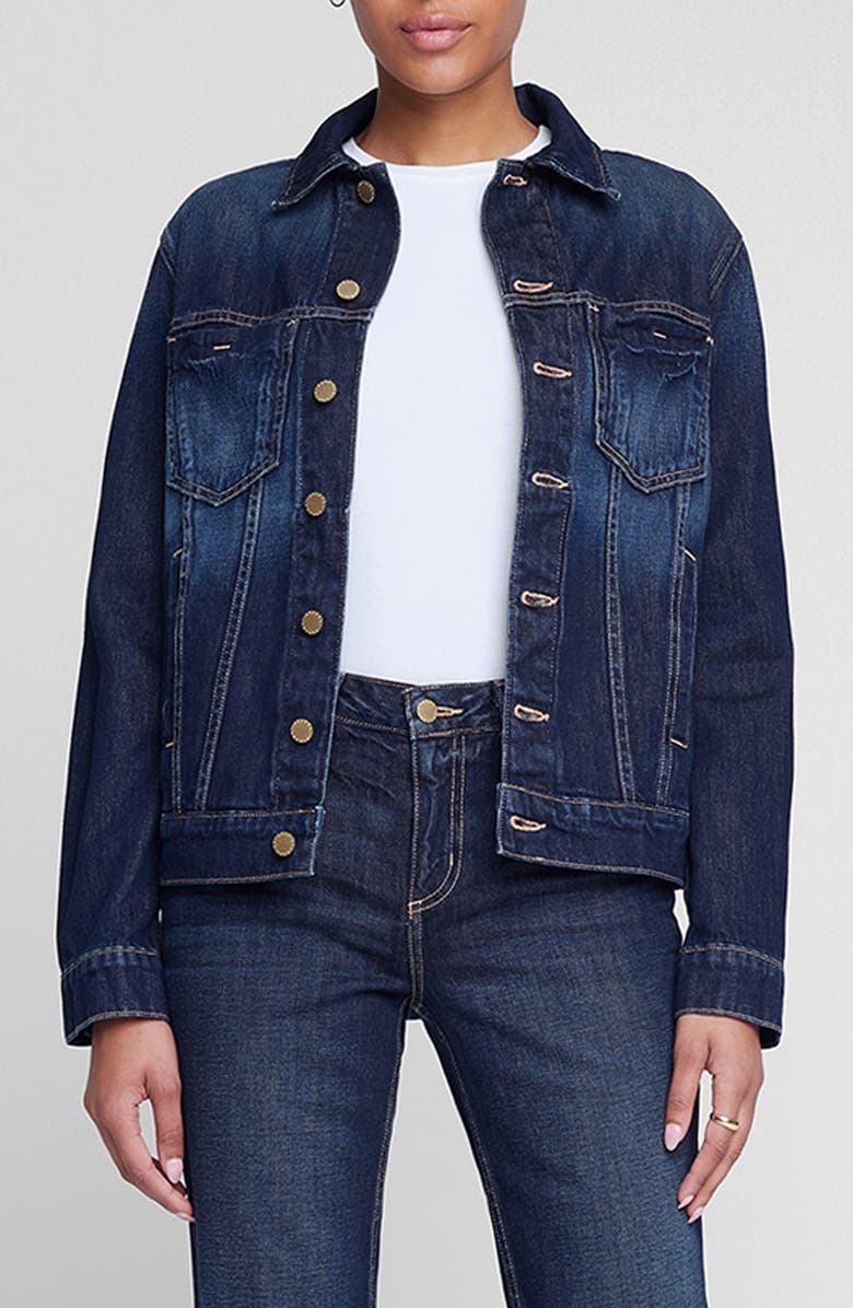 L'AGENCE Mack Oversize Denim Jacket, Main, color, 