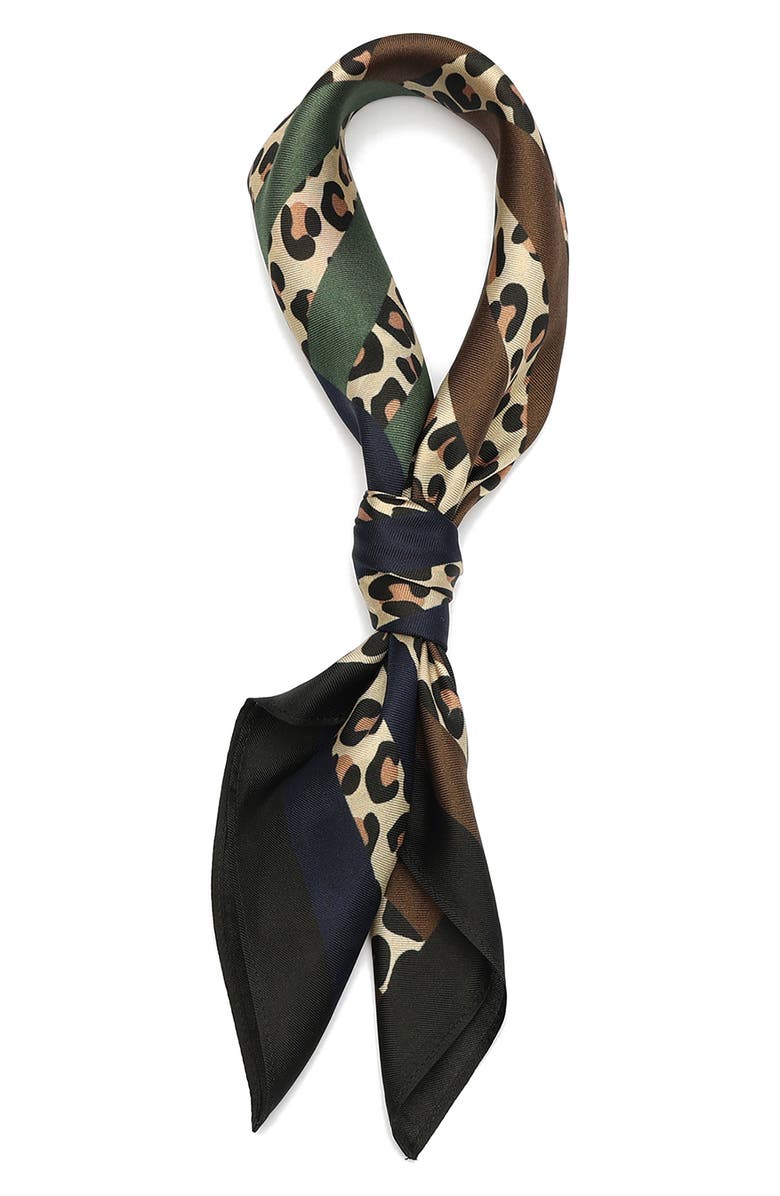 Kurt Geiger London Mixed Stripe Silk Bandana, Alternate, color,