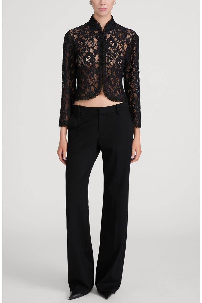 The Lace Salon Top, Alternate, color, BLACK