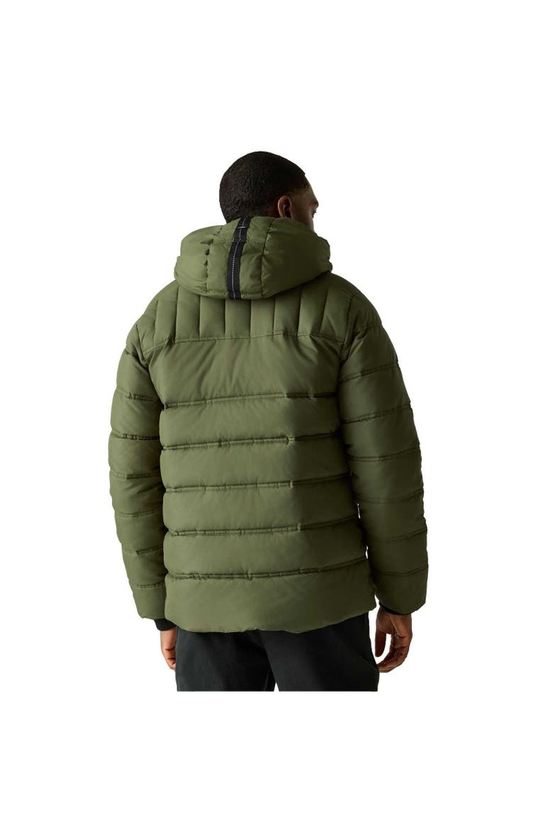 Leeshaw Padded Jacket, Alternate, color, Olive Night and Pumpkin Spice