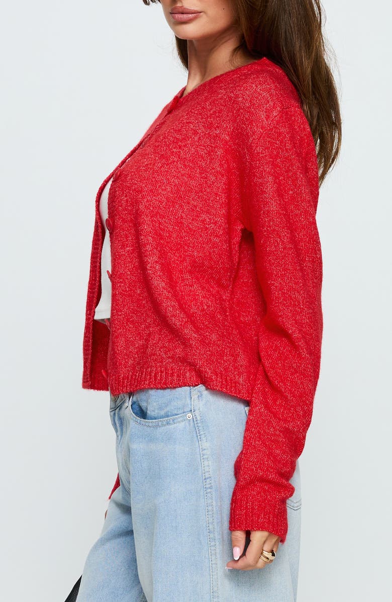 Princess Polly Denmark Cardigan, Alternate, color, Red