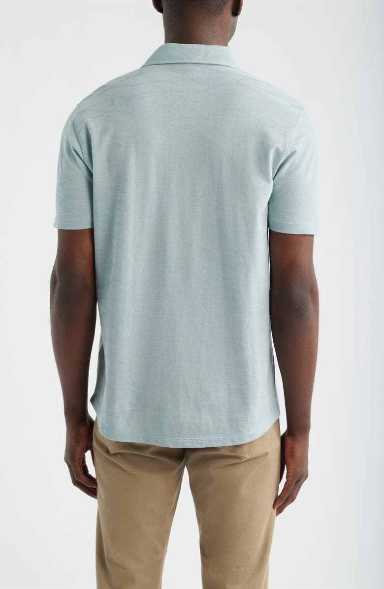 Robert Barakett Graham Short Sleeve Sleeve Knit Button-Up Shirt, Alternate, color, Soft Teal