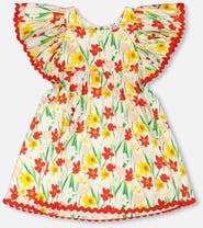 Deux par Deux Short Sleeve Viscose Daffodil Dress