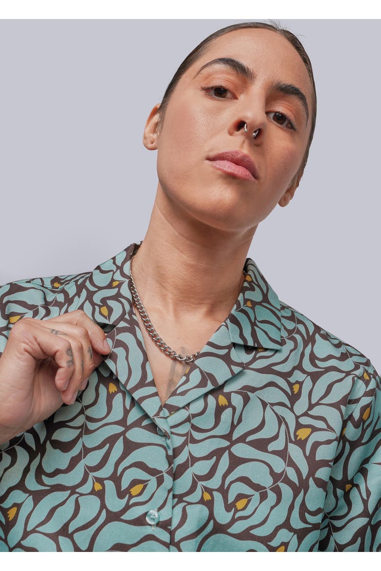 The Everyday Camp Button Up, Alternate, color, PETAL WAVE MOCHA