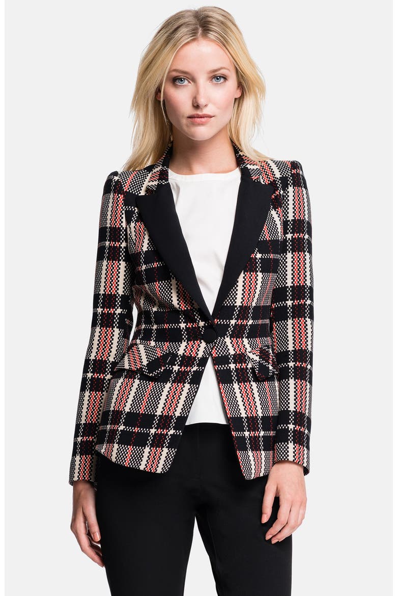 Digital Plaid Jacket, Main, color, RICH BLK COMBO
