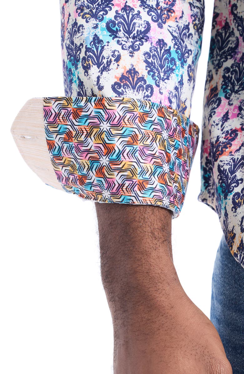 Robert Graham Cobram Long Sleeve Cotton Button-Shirt, Alternate, color, 