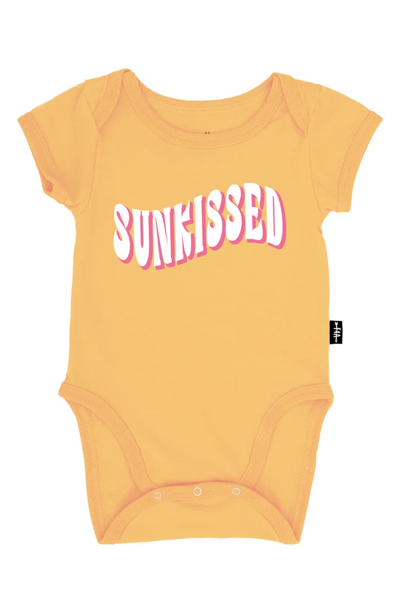 Feather 4 Arrow Sunkissed Cotton Bodysuit, Main, color, Golden Sun