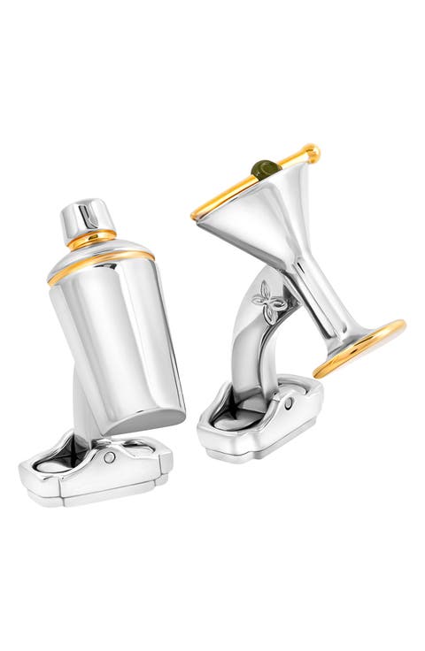Martini Glass & Shaker Cuff Links