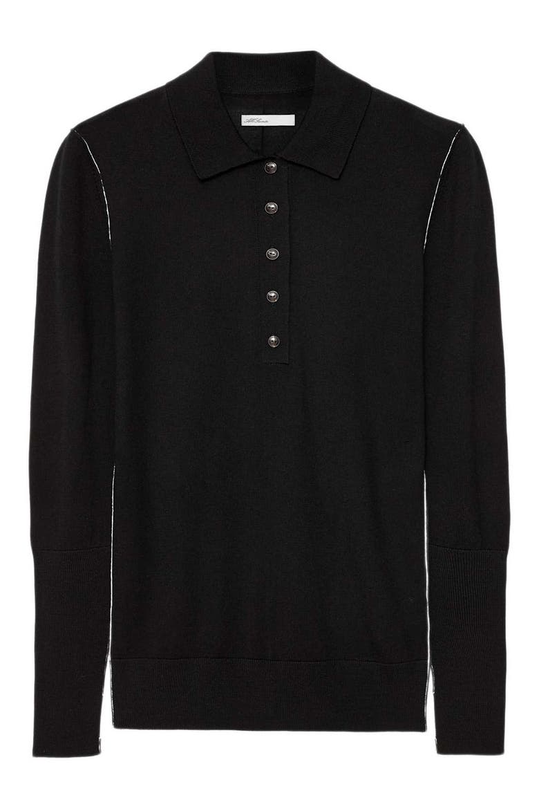 Martel Merino Wool Polo, Alternate, color, BLACK