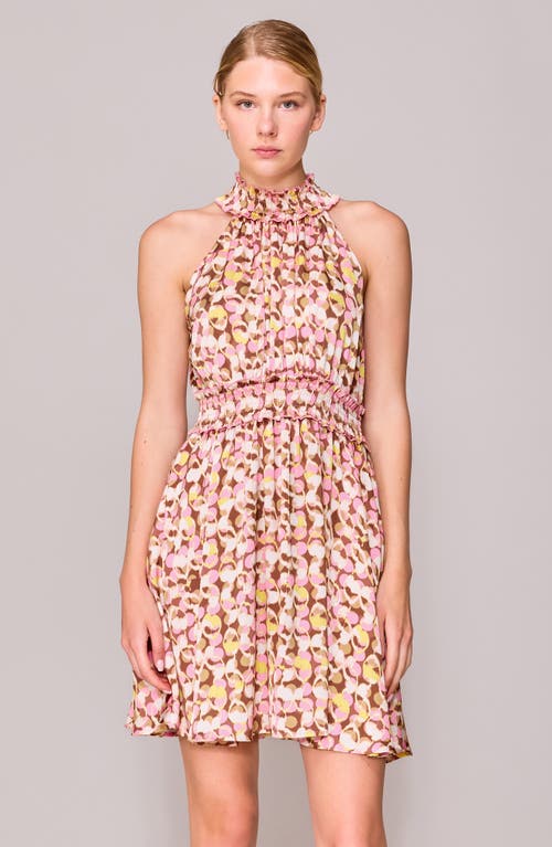 Melloday Halter Neck Smocked Minidress