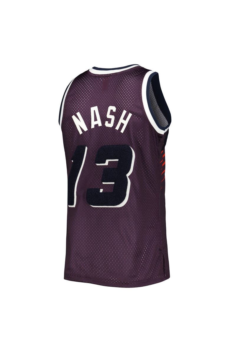 Mitchell & Ness Men's Mitchell & Ness Steve Nash Purple Phoenix Suns 1996/97 Hardwood Classics Off-Court Swingman Jersey, Alternate, color, 