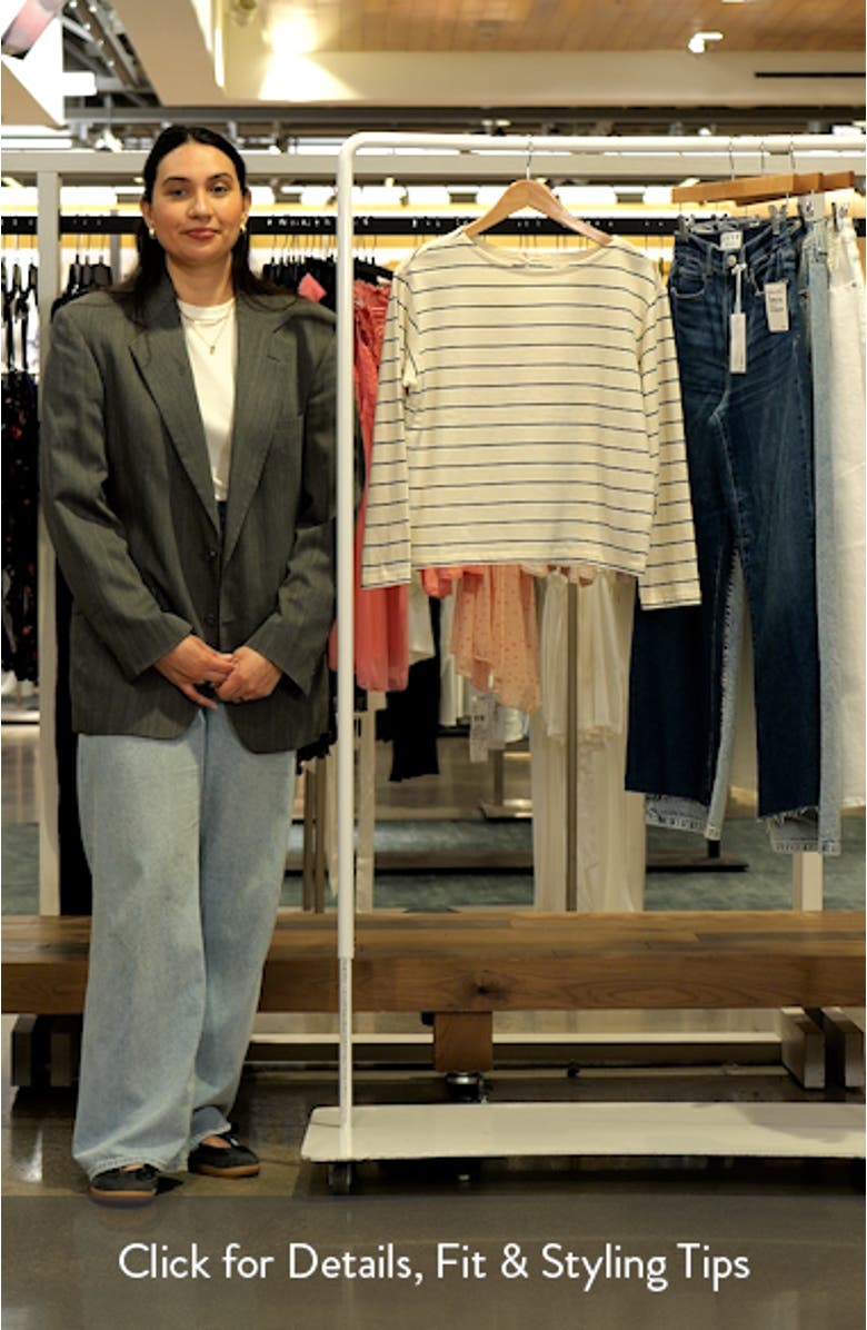 Luxe Stripe Sueded Cotton T-Shirt, sales video thumbnail