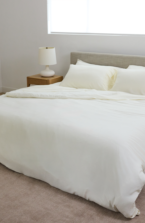 Slumber Cloud Performance Linen Blend Duvet Cover In Brown