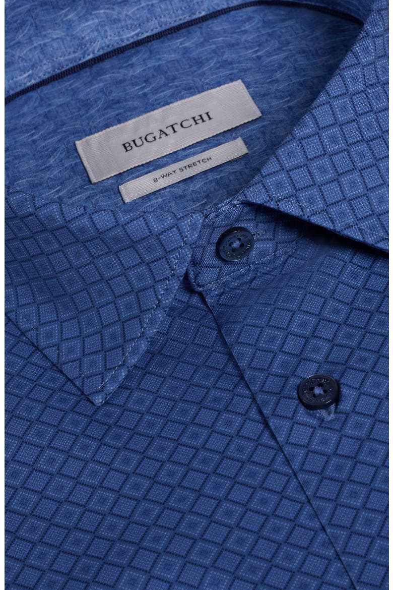 Jimmy OoohCotton® Geo Print Button-Up Shirt, Alternate, color, COBALT