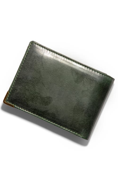 Will Leather Goods The Industrial Leather Bifold Wallet In Green
