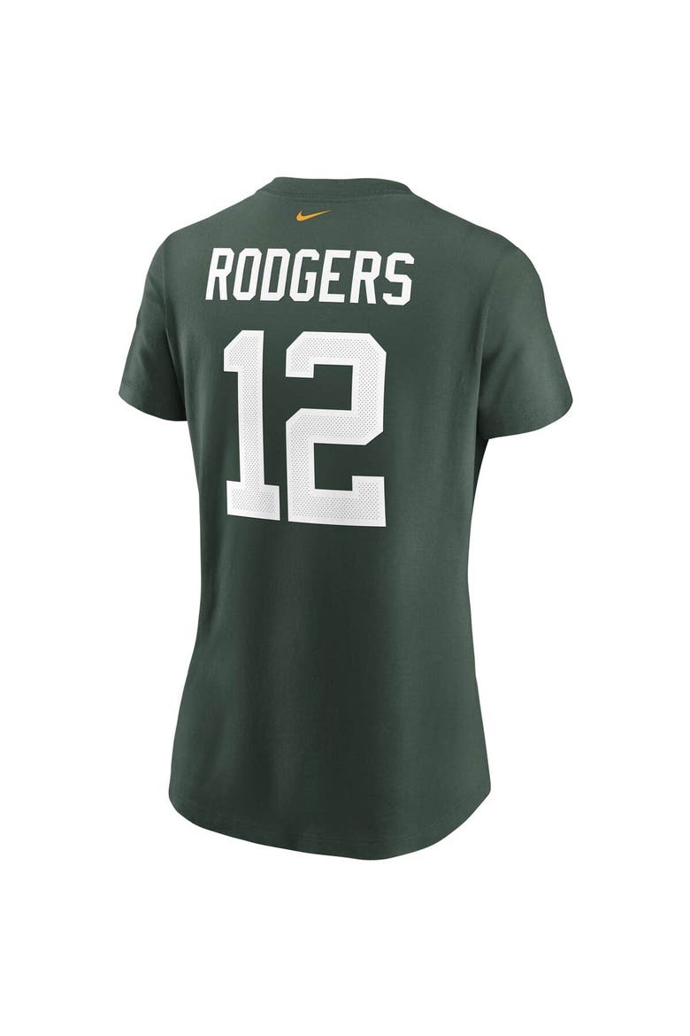 Women's Nike Aaron Rodgers Green Green Bay Packers Name & Number T-Shirt, Alternate, color, Green