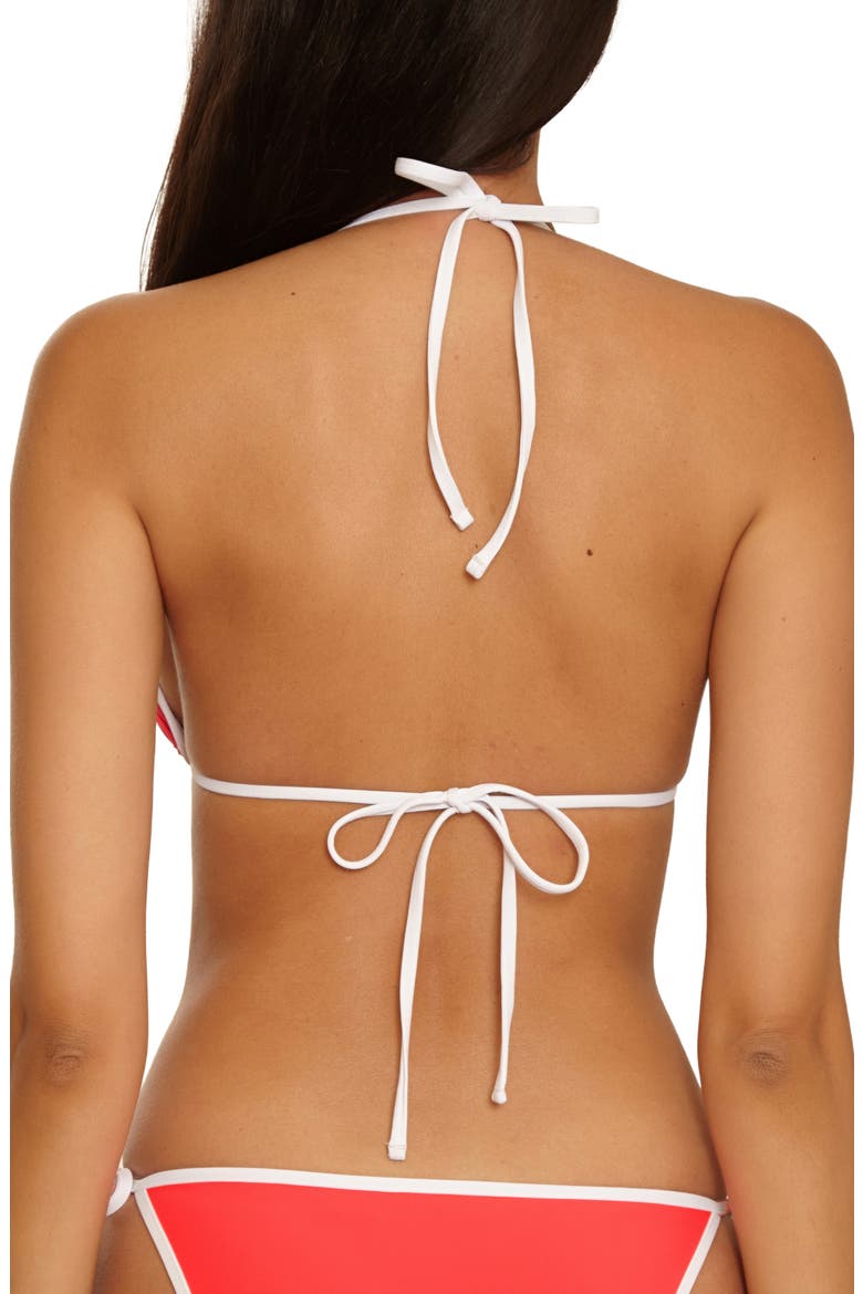 Sport Mode Triangle Bikini Top, Alternate, color, CALIENTE