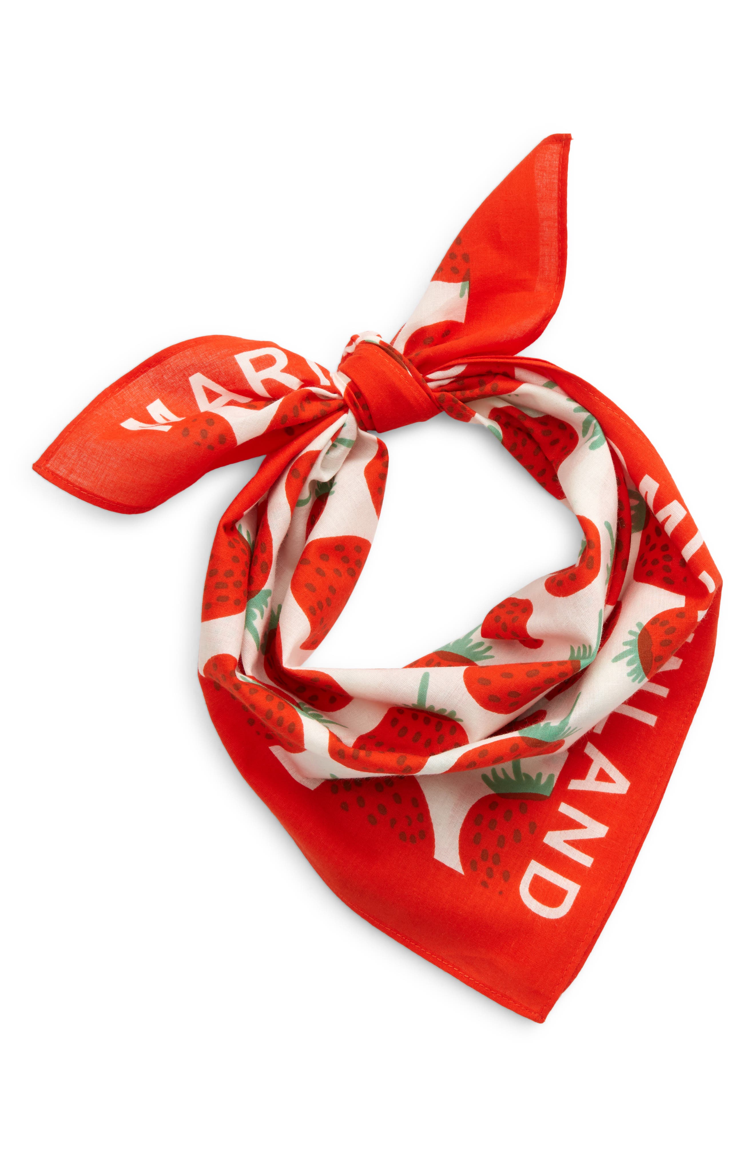 Marimekko Mansikka Strawberry Logo Print Scarf (Women) | Nordstrom
