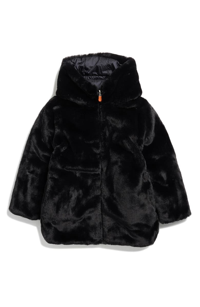 Save The Duck Kids' Flora Faux Fur Jacket, Main, color, 
