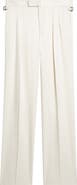 TOM FORD Pleated Silk Gabardine Wide Leg Pants