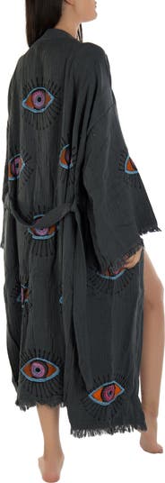 Aria Evil Eye Handmade Cotton Kimono