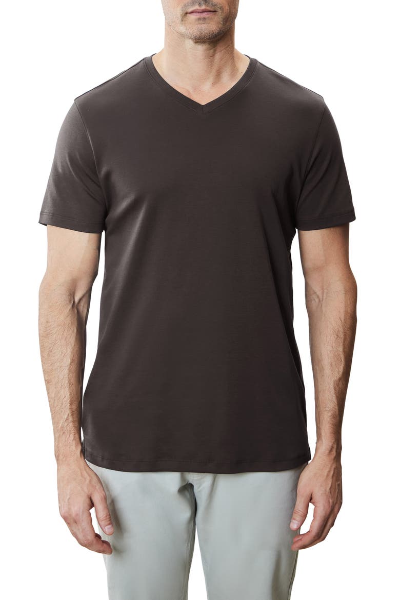 Georgia Regular Fit V-Neck T-Shirt, Main, color, ESPRESSO