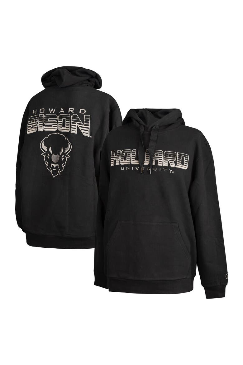 Men's FISLL  Black Howard Bison Puff Print Sliced Pullover Hoodie, Main, color, Black