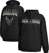 FISLL Men's FISLL  Black Howard Bison Puff Print Sliced Pullover Hoodie