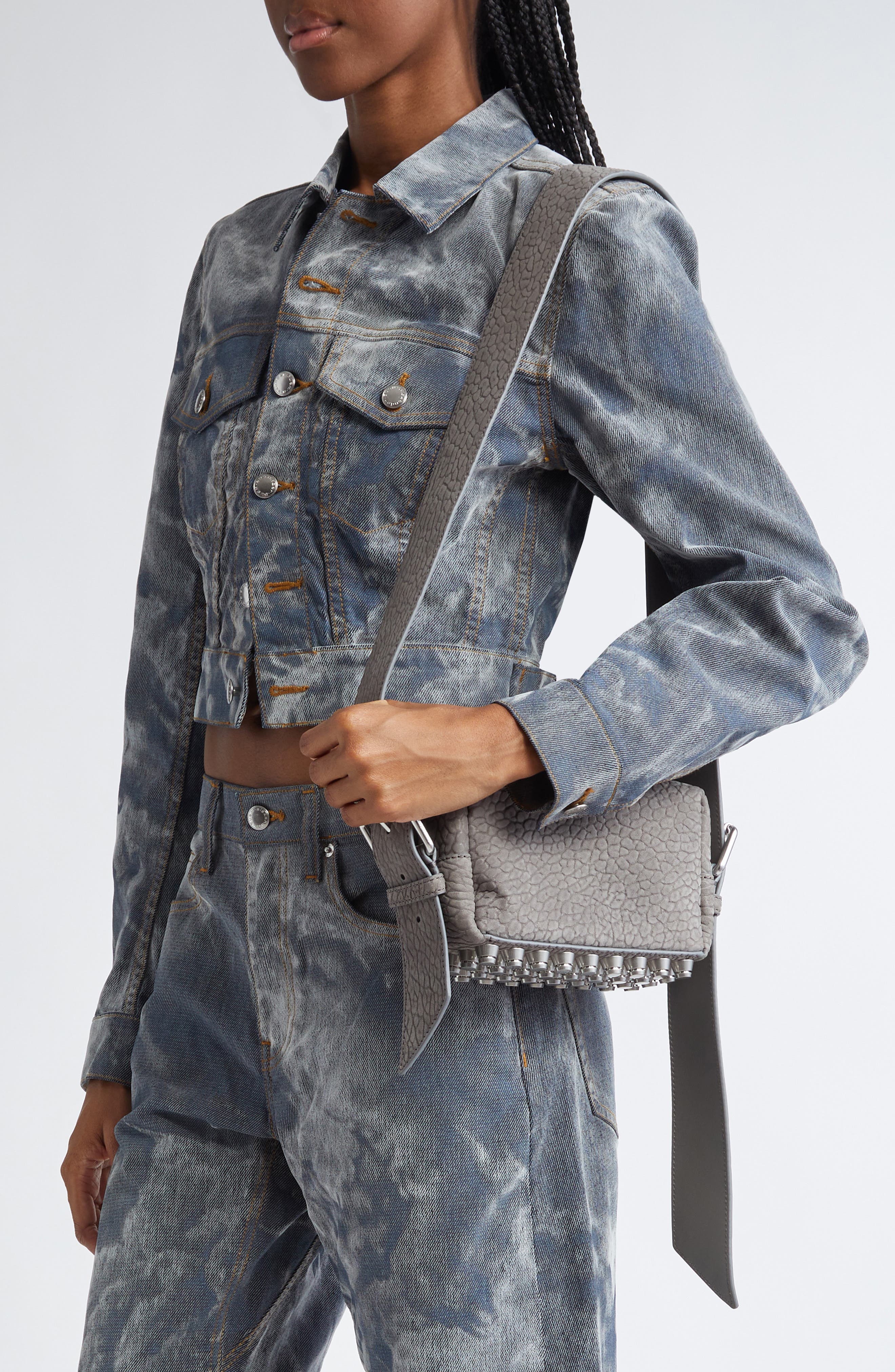 Alexander Wang Small Ricco Primal Nubuck Leather Crossbody Bag, Alternate, color, 