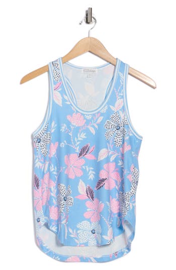Pj Salvage Tropic Garden Pajama Tank In Blue