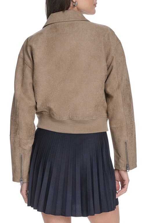 Levi's Faux Suede Bomber Jacket In Brown
