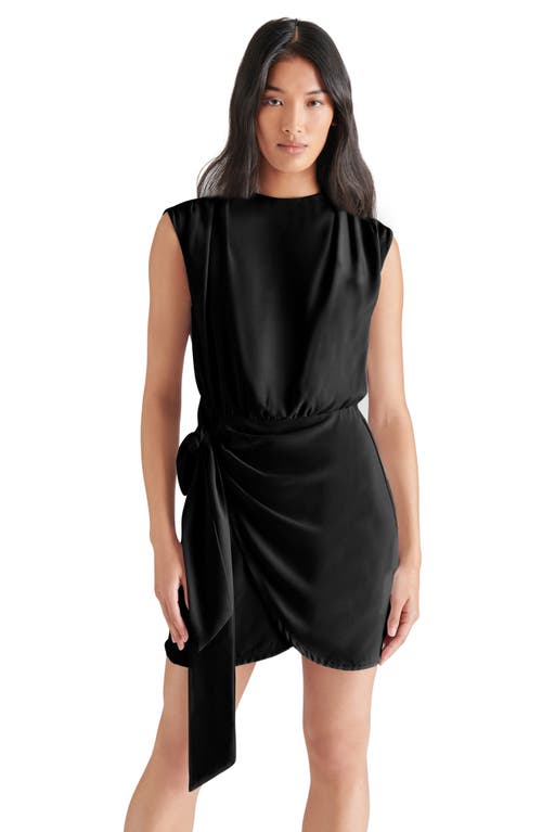 Steve Madden Noella Wrap Skirt Minidress In Black