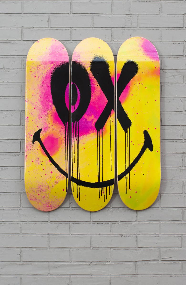The Skateroom x Smiley<sup>®</sup> André Smiley Set of 3 Skateboard Decks, Alternate, color,