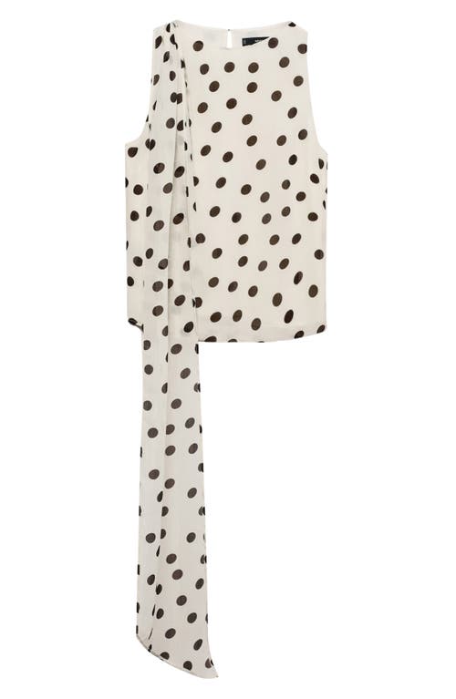 Mango Adela Sleeveless Top With Attached Scarf In Off White